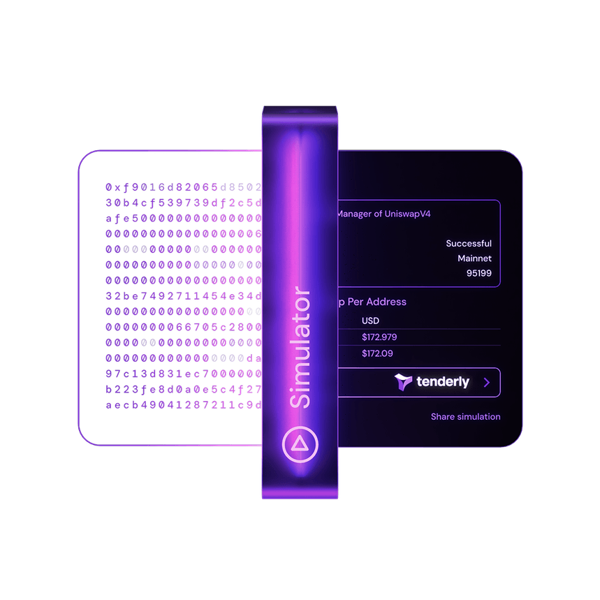 Tenderly Simulator returning a successful simulation result for a UniswapV4 transaction